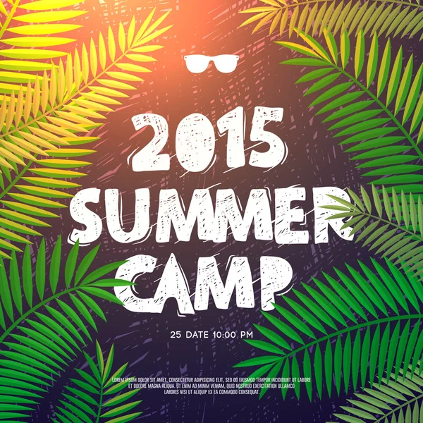 Καλοκαίρι στρατόπεδο αφίσα — Διανυσματικό Αρχείο