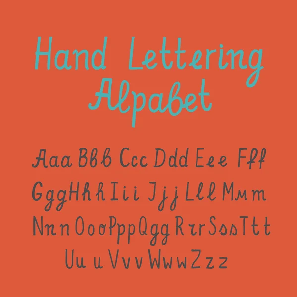 Hand lettering alphabet — Stock Vector