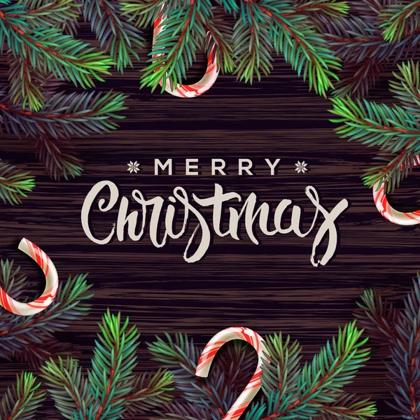 Frohe Weihnachten Grußkarte mit Dekor — Stockvektor