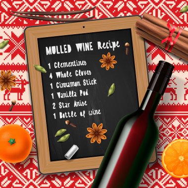 Christmas drink mulled wine clipart