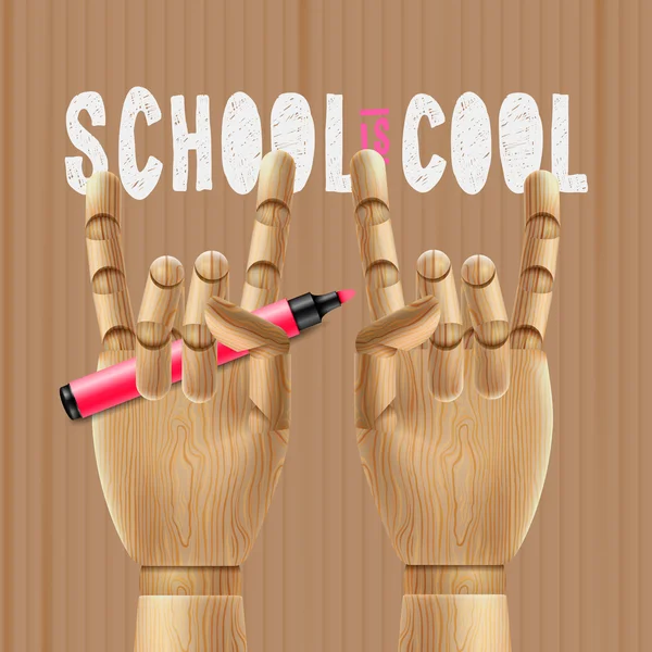 Schule ist cool — Stockvektor