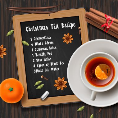 Baharat Noel çay, kokular mulled şarap