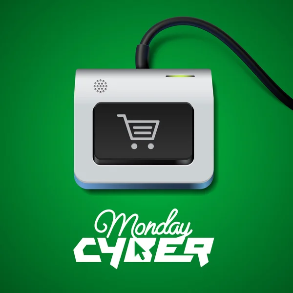 Botão Cyber Monday no teclado — Vetor de Stock