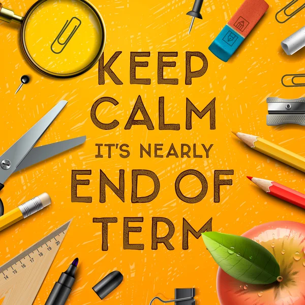 Schools out, end of term — Stock Vector
