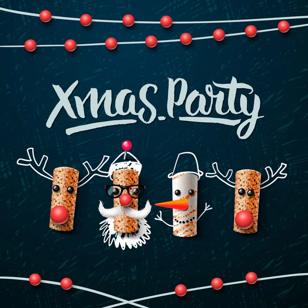 Christmas party design template — Stock Vector