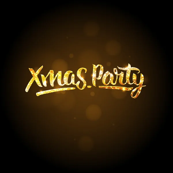 Xmas party template, Christmas golden background — Stock Vector