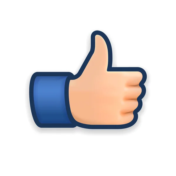 Like icon, emoji thumb up symbol — Stock Vector