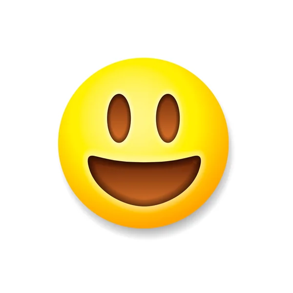 Emoticon lachen, emoji glimlach symbool — Stockvector