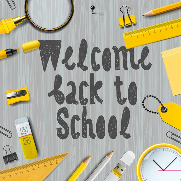 Willkommen zurück in der Schule — Stockvektor