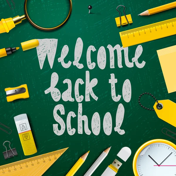 Bienvenida De vuelta a la escuela — Vector de stock