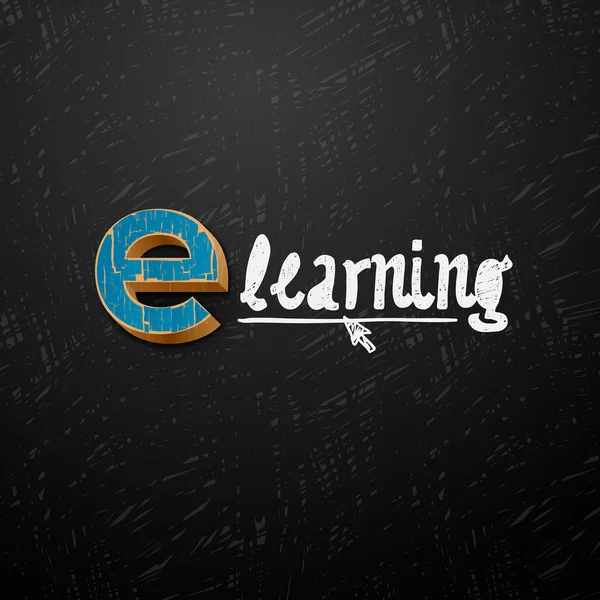 E-learning logtype projekt — Wektor stockowy