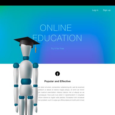 Online Eğitim kavramı şablonu