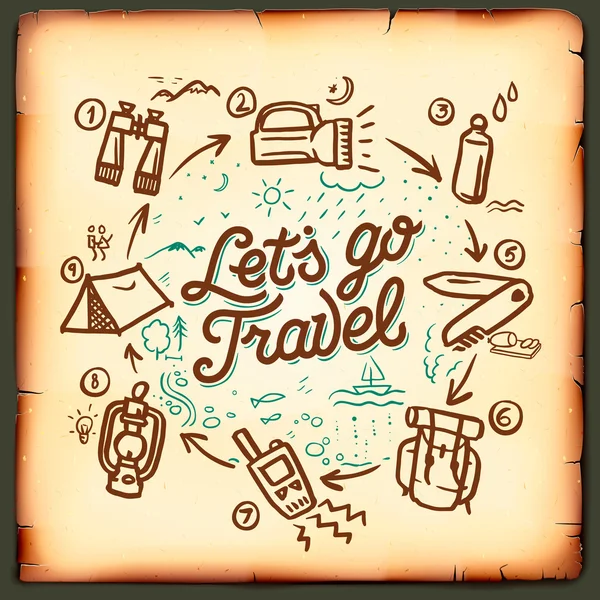 여행 블로그, 블로깅 온라인 모험 — 스톡 벡터