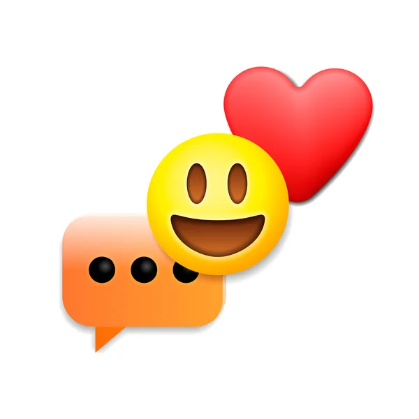 Valentinstag Emoticon-Symbole, Liebe Emoji-Symbole — Stockvektor