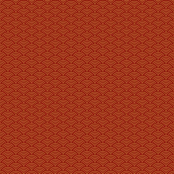 Modèle abstrait chinois Nouvel An sans couture, fond rouge, illustration vectorielle . — Image vectorielle