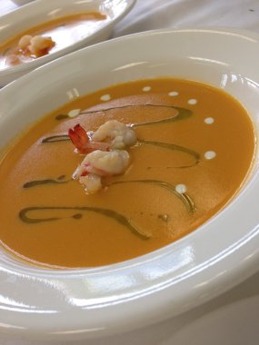 Karides bisküvi kremalı çorba