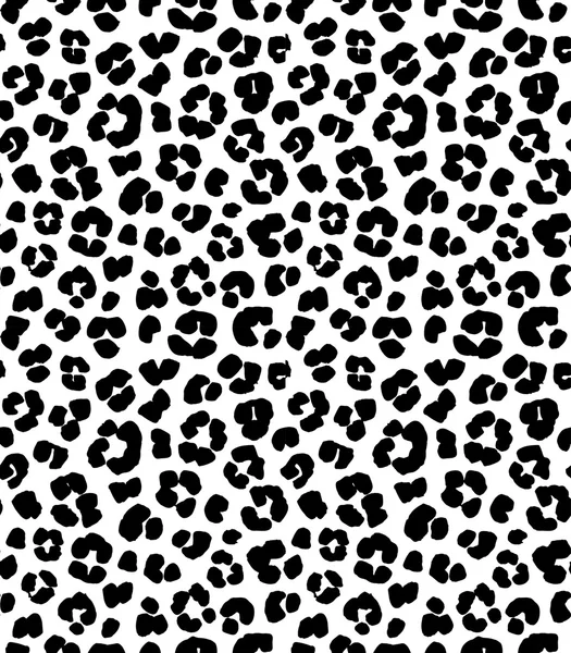 Leopard print sömlös bakgrundsmönster. Svart och vitt — Stock vektor