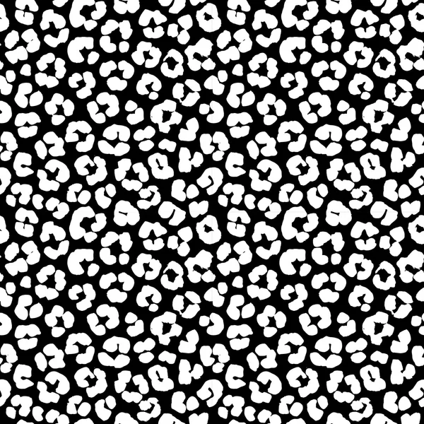 Leopard print sömlös bakgrundsmönster. Svart och vitt — Stock vektor
