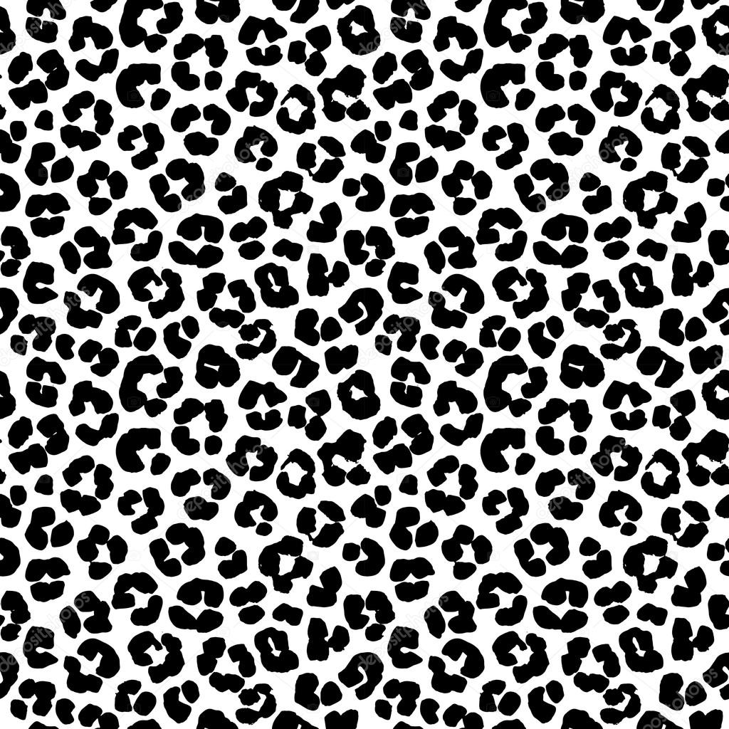 Leopard print seamless background pattern black Vector Image