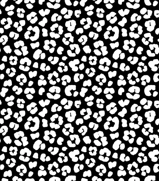 Modèle d'arrière-plan sans couture imprimé léopard. Noir et blanc — Image vectorielle