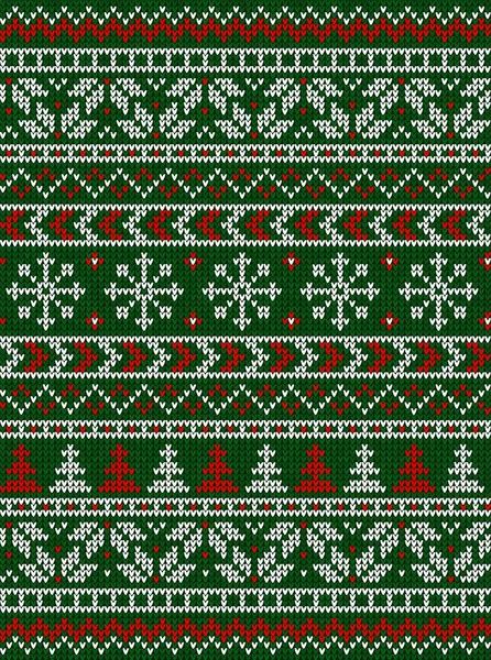 Lelijke Trui Kerstkaart Kerstkaart Kerstmis Gelukkig Nieuwjaar Vector Illustratie Naadloze — Stockvector