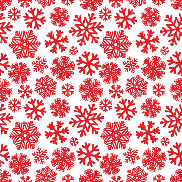 Festive Christmas and New Year seamless snoflakes pattern — Stock Vector