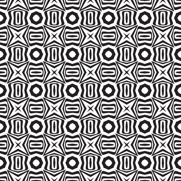Abstrakt svart / vit texturerat geometriska seamless mönster. — Stock vektor