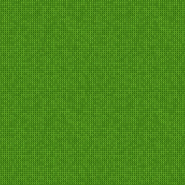 シームレスな緑の背景を編んだ — ストックベクタ