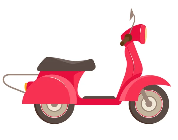 Icône scooter rouge — Image vectorielle