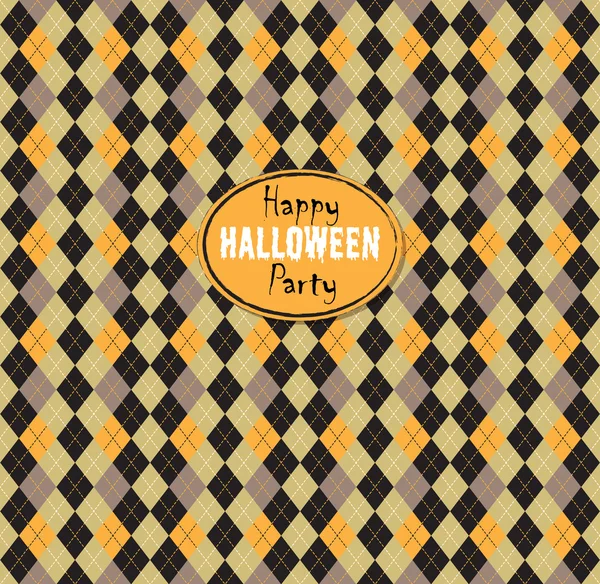 Seamless pattern Of Vintage Happy Halloween Tartan Texture. Hall — Stockový vektor