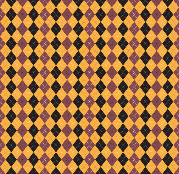 Modèle sans couture de texture tartan Vintage Happy Halloween. Hall — Image vectorielle