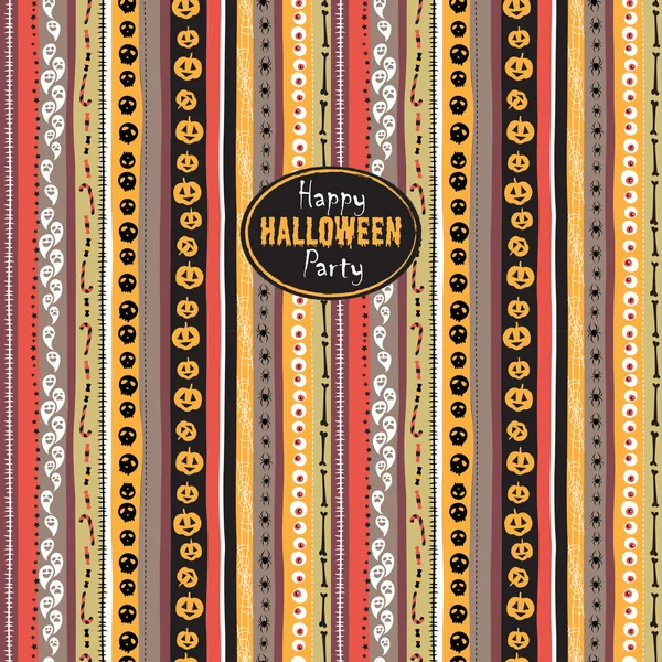 Patrón sin costuras Vintage Feliz Halloween. Estilo plano. Halloween — Vector de stock