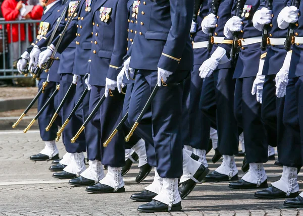 Close-uo de Desfile Militar durante la ceremonia —  Fotos de Stock