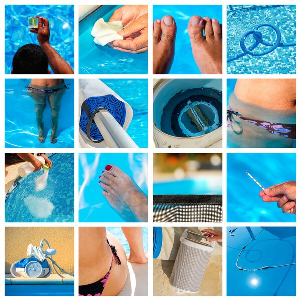 коллаж для частного бассейна
