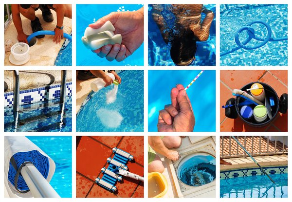 коллаж для частного бассейна
