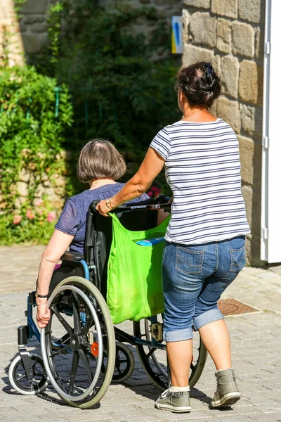 Rear view of a wheel chair — Stock Photo, Image