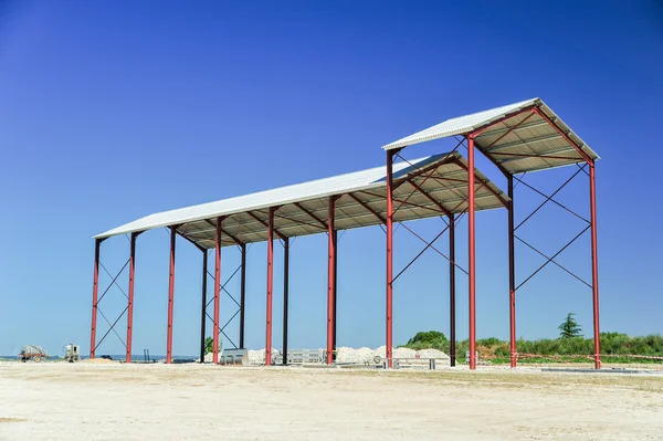 Industriella hall under konstruktion — Stockfoto