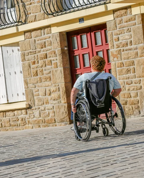 Lonely man in a wheel chair — Stock Photo, Image