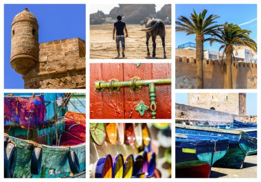 Nesneleri veya tipik Fas yerlerin bileşimi