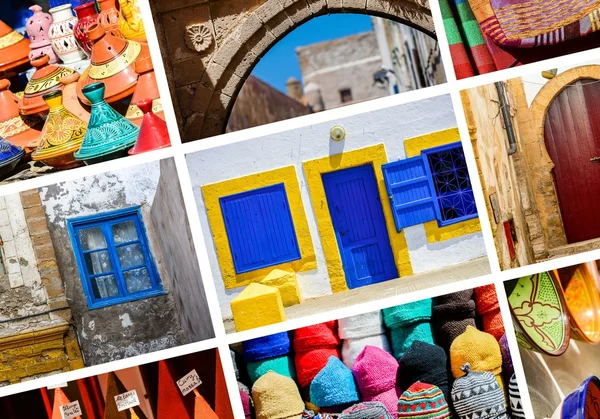 Composition of objects or typical places of Morocco — Stock Photo, Image