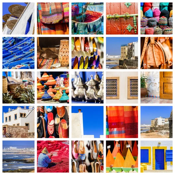 Composition of objects or typical places of Morocco — Stock Photo, Image