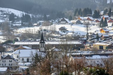 panoramik bir Fransız dağına Köyü