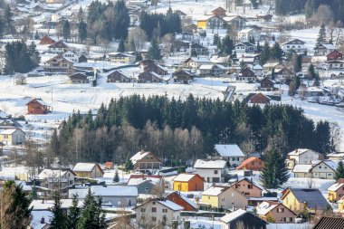 panoramik bir Fransız dağına Köyü