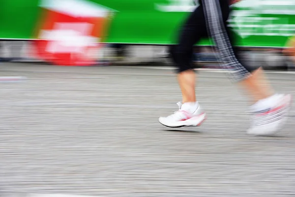 Geschwindigkeitseffekt beim internationalen Marathon in Paris — Stockfoto