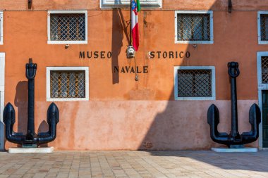 Venice, İtalya - Mar 19 - Venedik deniz Tarih Müzesi (İtalyanca