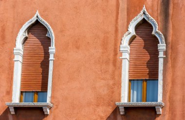 Güzel Venedik windows Ev'in bir tipik Venedik, İtalya