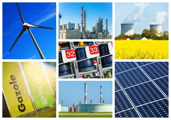 Collage de conceptos de poder y energía — Foto de Stock