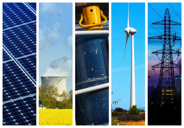 Collage of Power and energy concepts — Stock Photo, Image