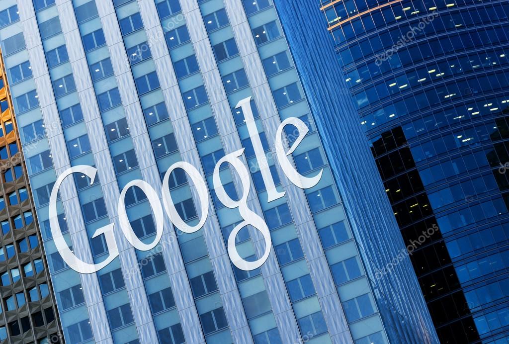 LA DEFENSE, FRANCE- MARCH 06, 2014: Google is an American multinational corporation specializing in Internet-related services and products. Most of its profits are derived from AdWords.