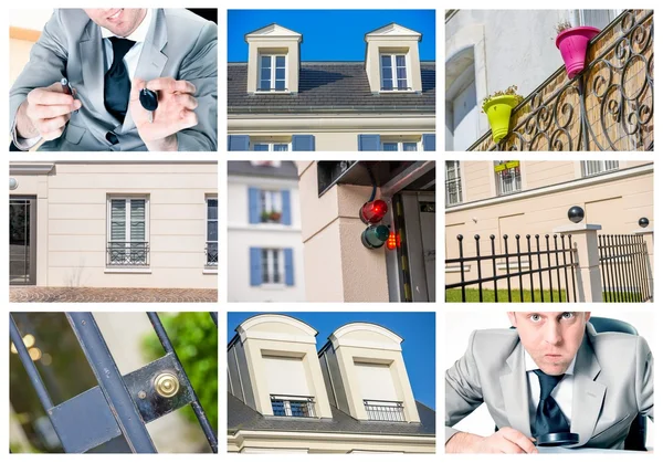 collage illustrating the real estate market